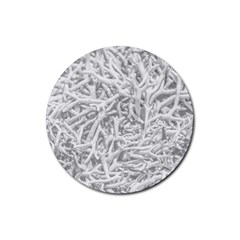 Dry Roots Texture Print Rubber Coaster (round)  by dflcprintsclothing