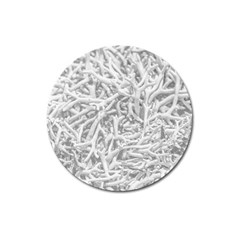 Dry Roots Texture Print Magnet 3  (round) by dflcprintsclothing