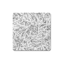 Dry Roots Texture Print Square Magnet by dflcprintsclothing