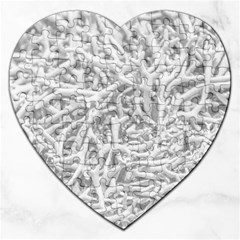 Dry Roots Texture Print Jigsaw Puzzle (heart) by dflcprintsclothing