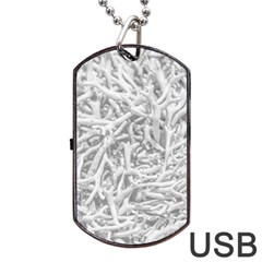 Dry Roots Texture Print Dog Tag Usb Flash (two Sides) by dflcprintsclothing