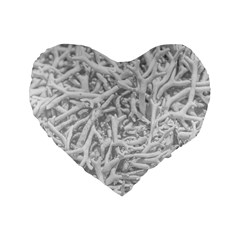 Dry Roots Texture Print Standard 16  Premium Heart Shape Cushions by dflcprintsclothing