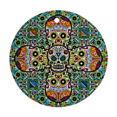 Sugar Skulls Pattern Ornament (round) by ExtraGoodSauce