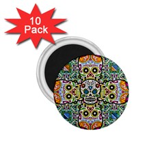 Sugar Skulls Pattern 1 75  Magnets (10 Pack)  by ExtraAwesomeSauce