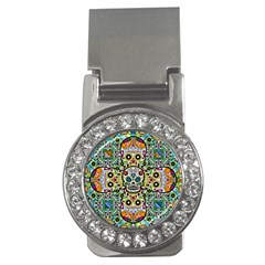 Sugar Skulls Pattern Money Clips (cz)  by ExtraGoodSauce