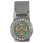 Sugar Skulls Pattern Money Clips (CZ)  Front