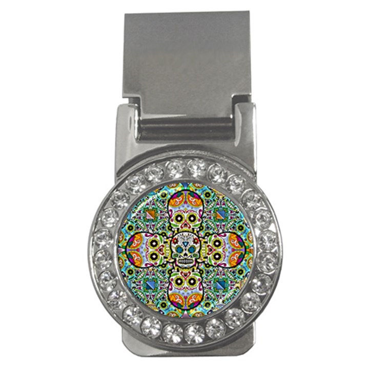 Sugar Skulls Pattern Money Clips (CZ) 