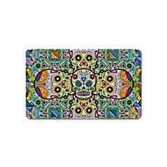 Sugar Skulls Pattern Magnet (name Card) by ExtraGoodSauce