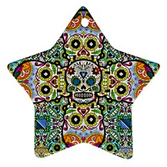 Sugar Skulls Pattern Star Ornament (two Sides)