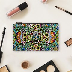 Sugar Skulls Pattern Cosmetic Bag (small) by ExtraGoodSauce