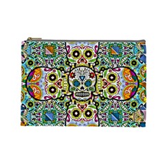 Sugar Skulls Pattern Cosmetic Bag (large) by ExtraGoodSauce