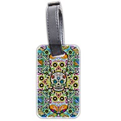 Sugar Skulls Pattern Luggage Tag (two Sides) by ExtraGoodSauce