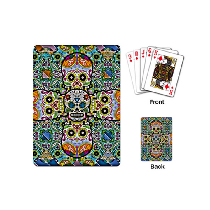 Sugar Skulls Pattern Playing Cards Single Design (Mini)