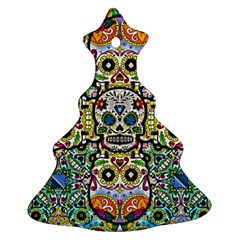 Sugar Skulls Pattern Ornament (christmas Tree)  by ExtraGoodSauce