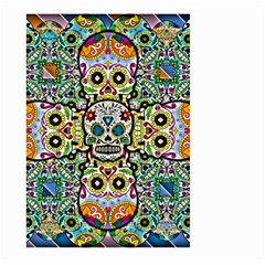 Sugar Skulls Pattern Large Garden Flag (two Sides) by ExtraGoodSauce