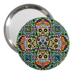 Sugar Skulls Pattern 3  Handbag Mirrors by ExtraGoodSauce