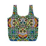 Sugar Skulls Pattern Full Print Recycle Bag (M) Front