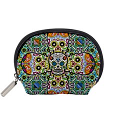 Sugar Skulls Pattern Accessory Pouch (small) by ExtraGoodSauce