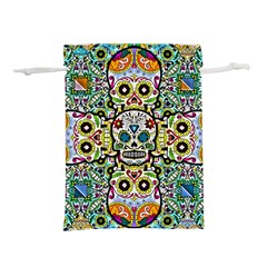 Sugar Skulls Pattern Lightweight Drawstring Pouch (s) by ExtraGoodSauce