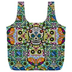 Sugar Skulls Pattern Full Print Recycle Bag (xxl) by ExtraGoodSauce