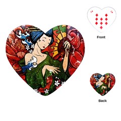 Geisha Playing Cards Single Design (heart) by UniqueandCustomGifts