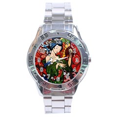 Geisha Stainless Steel Analogue Watch by UniqueandCustomGifts