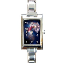 Galaxy Rectangle Italian Charm Watch by ExtraGoodSauce