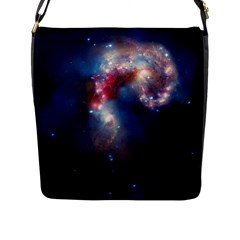 Galaxy Flap Closure Messenger Bag (l) by ExtraGoodSauce