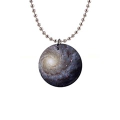 Spiral Galaxy 1  Button Necklace by ExtraGoodSauce