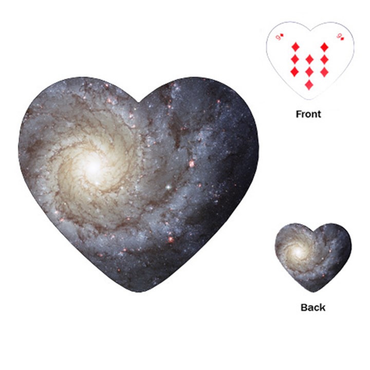 Spiral Galaxy Playing Cards Single Design (Heart)