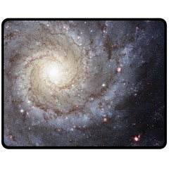 Spiral Galaxy Double Sided Fleece Blanket (medium)  by ExtraAwesomeSauce