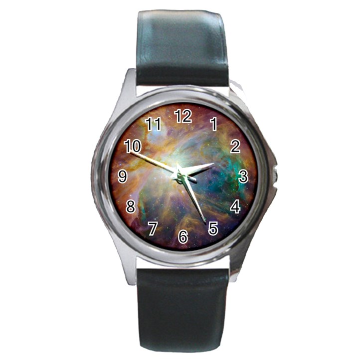 Colorful Galaxy Round Metal Watch