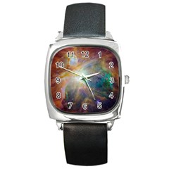 Colorful Galaxy Square Metal Watch by ExtraGoodSauce