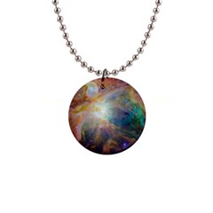 Colorful Galaxy 1  Button Necklace by ExtraGoodSauce