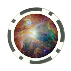 Colorful Galaxy Poker Chip Card Guard by ExtraGoodSauce