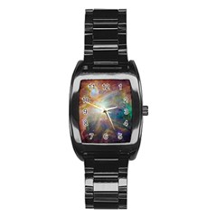 Colorful Galaxy Stainless Steel Barrel Watch by ExtraGoodSauce