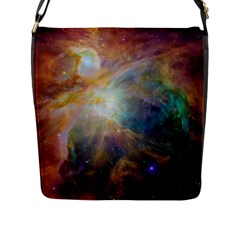 Colorful Galaxy Flap Closure Messenger Bag (l) by ExtraGoodSauce