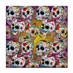 Sugar Skulls Tile Coaster by ExtraGoodSauce