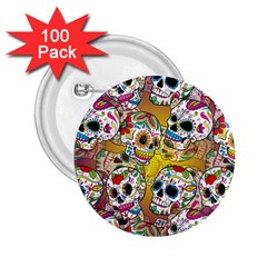 Sugar Skulls 2 25  Buttons (100 Pack)  by ExtraGoodSauce