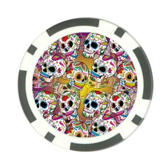 Sugar Skulls Poker Chip Card Guard (10 Pack) by ExtraAwesomeSauce