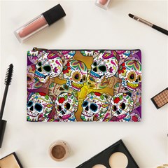 Sugar Skulls Cosmetic Bag (medium) by ExtraGoodSauce