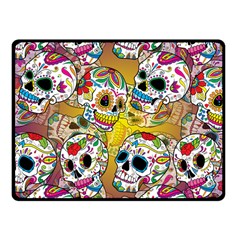 Sugar Skulls Fleece Blanket (small) by ExtraGoodSauce