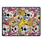 Sugar Skulls Fleece Blanket (Small) 50 x40  Blanket Front