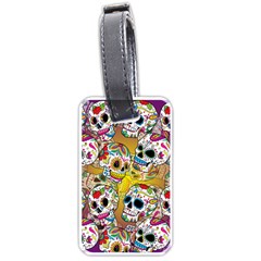 Sugar Skulls Luggage Tag (one Side) by ExtraGoodSauce