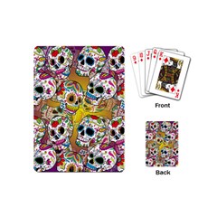 Sugar Skulls Playing Cards Single Design (mini) by ExtraGoodSauce