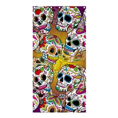 Sugar Skulls Shower Curtain 36  X 72  (stall)  by ExtraGoodSauce