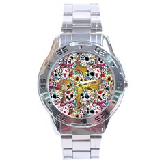 Sugar Skulls Stainless Steel Analogue Watch by ExtraGoodSauce