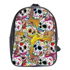 Sugar Skulls School Bag (xl) by ExtraGoodSauce