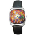 Space Design Square Metal Watch Front