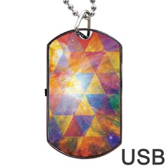 Space Design Dog Tag Usb Flash (two Sides) by ExtraGoodSauce